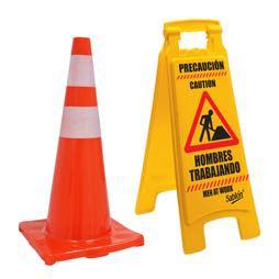 Conos y señales portátiles de precaución