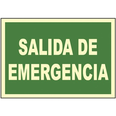 Señalización fotoluminiscente 30 × 15 cm