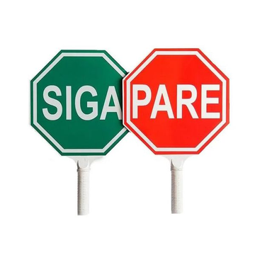 Paletas de señalización Pare / Siga