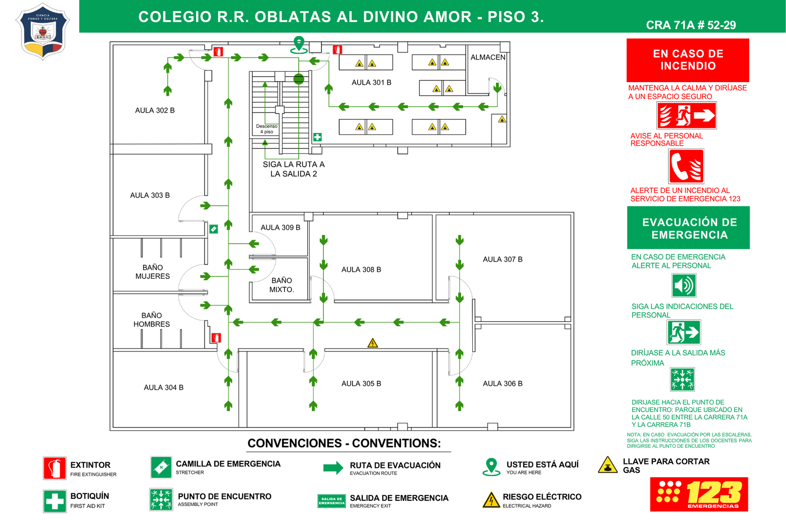 Diseño de planos de evacuación
